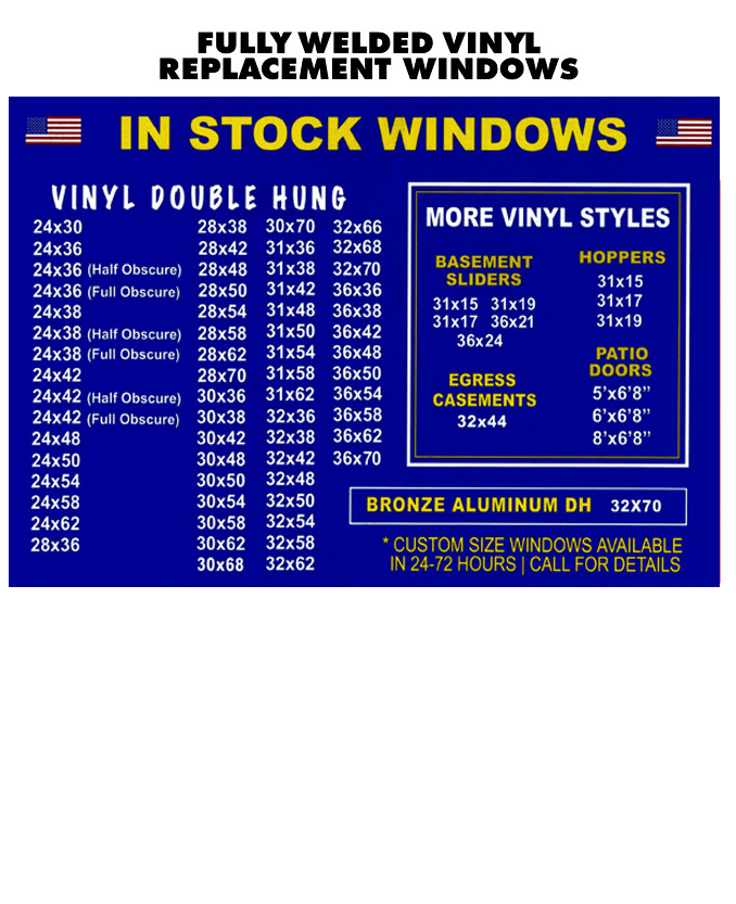 Wholesale Stock Windows Doors